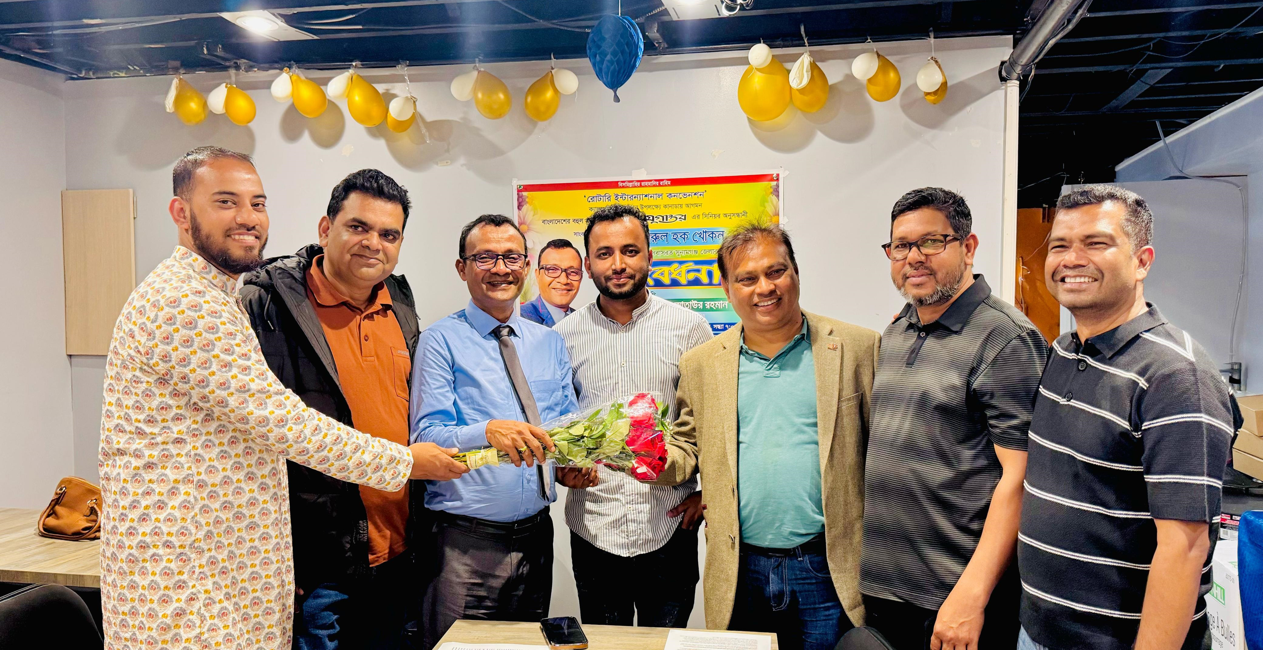 সাংবাদিক নেসারুল হক খোকনকে কানাডায় সংবর্ধনা প্রদান
